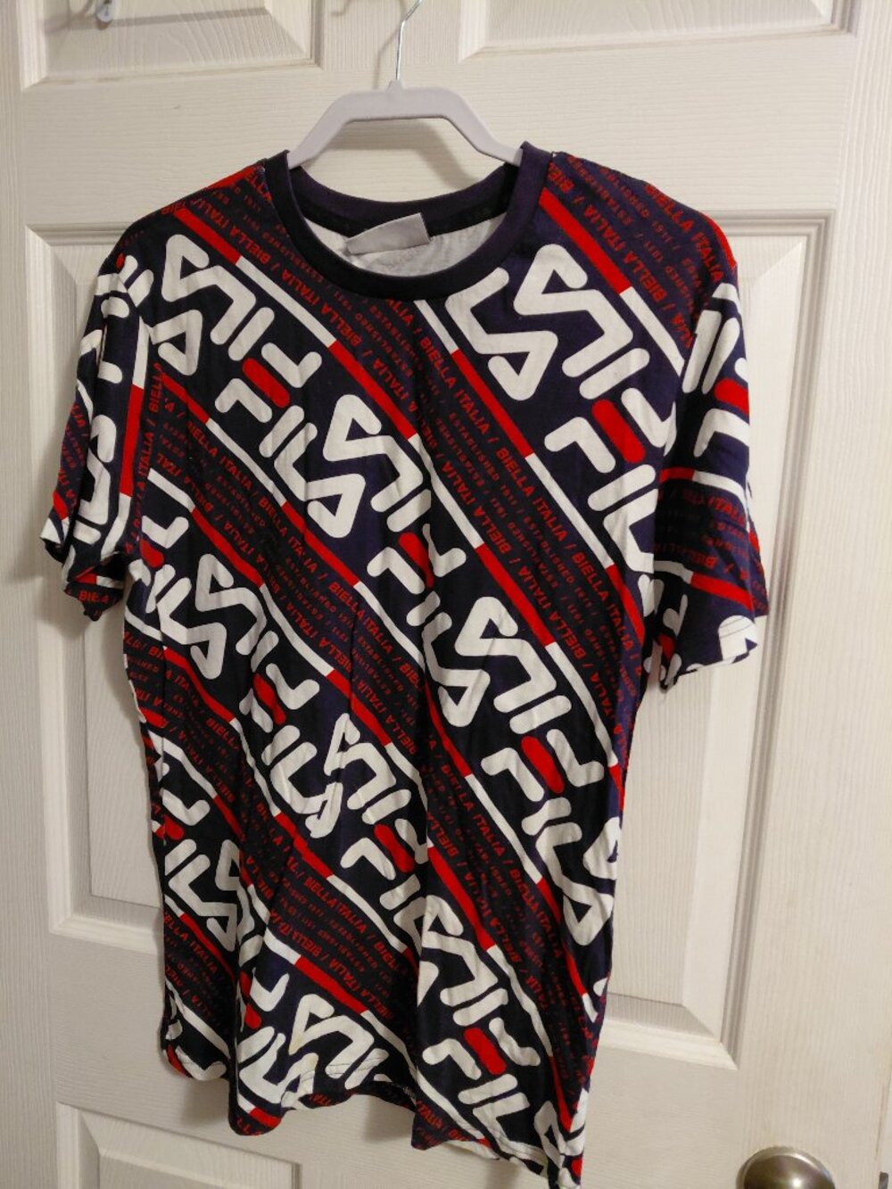 Fila Logo Tshirt Med. Red/Black, New